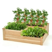 3-Tier Outdoor Raised Garden Bed Vegetable Planter Box