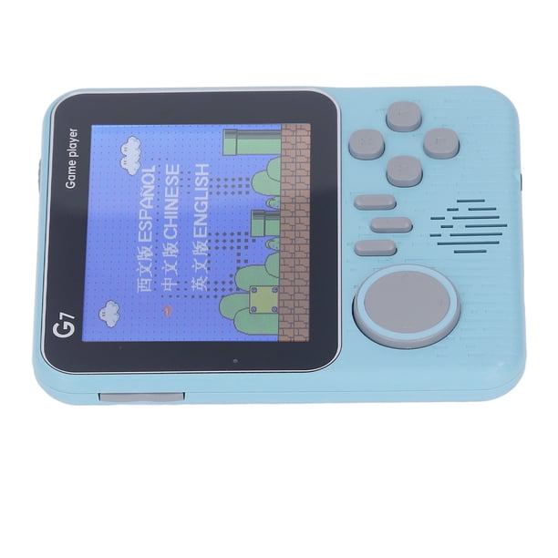 Consola De Juegos Portátil, Varios Juegos, Máquina De Juegos, Pantalla Colorida, Peso Ligero, Pantalla De 3,5 Pulgadas Para Regalo De Cumpleaños ANGGREK Azul