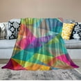 thumbnail image 2 of ARISTURING Abstract Rainbow Mosaic Blanket,Modern Mid Century Colorful Geometric Triangle Print Throw Blanket for Bed Couch Chair Living Room, 2 of 6
