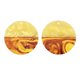 thumbnail image 3 of 2pcs resina colgante granos arte cuelga los resultados de la joyería de del oído del pendiente Redondo Amarillo Marrón, 3 of 9
