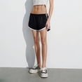 thumbnail image 6 of Womens Gym Shorts Dolphin Hem Casual Athletic Summer Running Booty Outfits Dance Elastic Black XL, 6 of 9