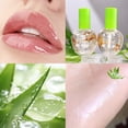 thumbnail image 4 of 3-in-1 Hydrating Gold Foil Lip Oil by Julystar, Clear Transparent Gloss Texture Aloe Extract Fast Absorbing Smoothing Fine Lines Long Wear High Shine Lip Treatment All Skin Tones, 4 of 6