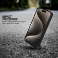 thumbnail image 3 of WIRESTER Shockproof Soft Rubber Cover Case for Apple iPhone 15 Pro 6.1" 2023, Rottweiler Dog Lying Down Looking Up On Light Blue Background, 3 of 5