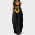 thumbnail image 2 of Vestido largo HUOGUO vestido sin mangas con cuello en V y estampado para mujer, 2 of 5