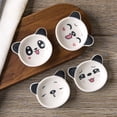 thumbnail image 2 of CIMAXIC Creative Ceramic Saucer for Home Use Black Cartoon Panda Shape Mini Plate 4 Pieces,2.56"X2.17"X0.59", 2 of 4