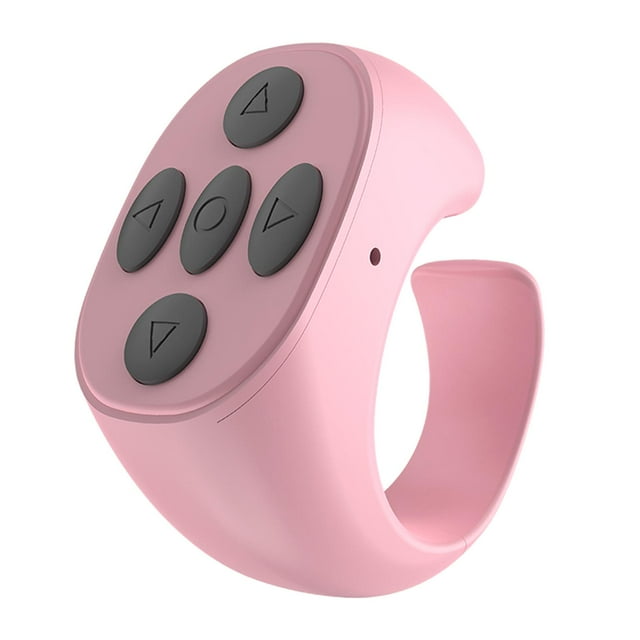 lionlar Télécommande Bluetooth Sans Fil Mini Rechargeable pour Prendre des Photos Rose Rose