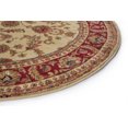 thumbnail image 5 of Sensation Transitional 8' Round Ivory and Scarlet Polypropylene Indoor Area Rug, 5 of 6