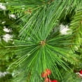 thumbnail image 5 of 7.4FT Upside Down Christmas Tree Pre-lit Artificial Christmas Pine Trees with Metal Stand, Artificial Berries and Santa's Legs Xmas Trees for Holiday Carnival Party Home Decorations, Green + Steel, 5 of 9