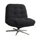 thumbnail image 4 of Silla de oficina Silla de trabajo para computadora Silla giratoria de pana con ruedas de 360 grados Silla para juegos para apartamento Muebles de sala Negro, 4 of 8