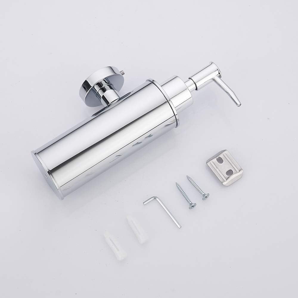 ABPETE Soap Dispenser Stainless Steel 304 Chrome Wall Mount Liquid and Soap Dispenser for Kitchen and Bathroom