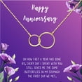 thumbnail image 2 of Anavia Happy Anniversary Gift Necklace,Wedding Anniversary Gift for Wife,Express Love Card Jewelry Gift-[Gold Infinity Double Ring, Royal Purple Gift Card], 2 of 3