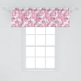 thumbnail image 2 of Ambesonne Nature Valance Pack of 2, Mosaic Peony Flowers Art, 54"X18", Pink Purple White, 2 of 2