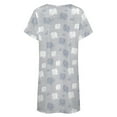 thumbnail image 5 of Cartoon Elephant Women Nightgown Sleepwear Short Sleeves For Vacations Travels Nightgowns Women's Pajamas, 5 of 7