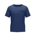 thumbnail image 3 of Ohufall Mens Pocket T-Shirts Solid Color Imitation Denim Top Short Sleeve Loose Crew Neck Casual Daily Summer Fashion Tshirt, 3 of 6