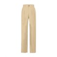 thumbnail image 4 of FAIWAD Cotton Linen Pants for Womens High Waisted Straight Lounge Button Up Plus Size Trousers, 4 of 6