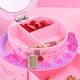 thumbnail image 5 of Joyero de pastel de cumpleaños, joyero musical decorativo rosa de plástico de forma exquisita para niñas, 5 of 12