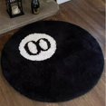 thumbnail image 3 of 8 Ball Rug - 24 inch White & Black Hypebeast Rug - Cool Rugs and Aesthetic Rugs for Bedroom & Living Room - Y2K Rug for Alt Room Decor, 3 of 5