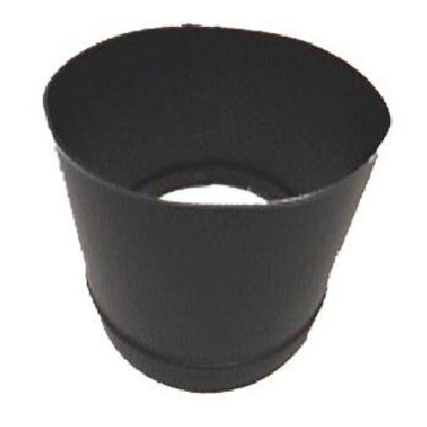 7 Inch 24 Gauge To Round Adapter Oval 5 1/2 Inch x 8 3/4 - Black ...