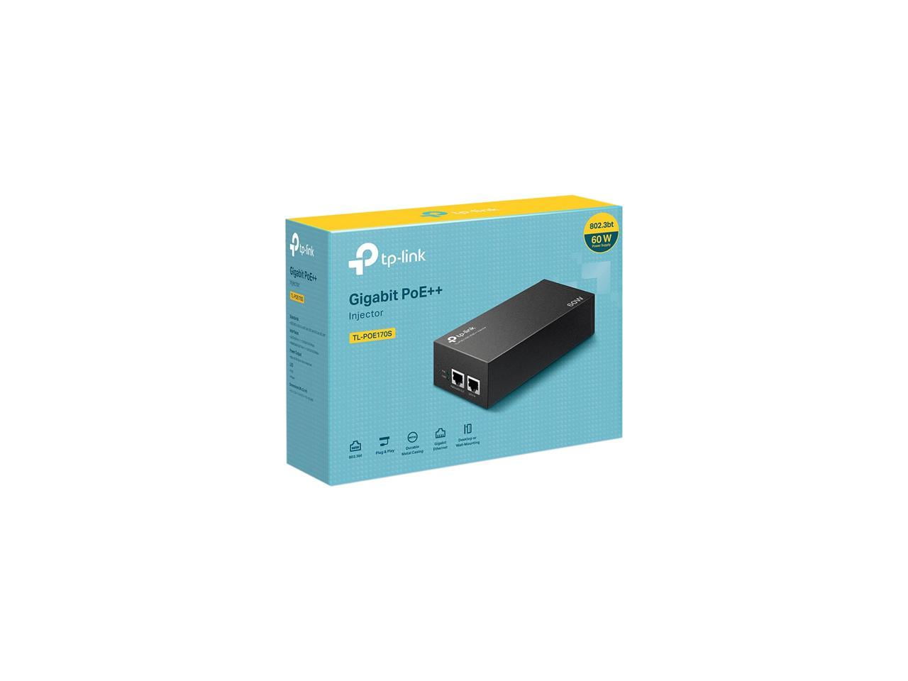 TP-Link TL-PoE170S Gigabit PoE Injector | 60W | Plug & Play | Up