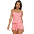 thumbnail image 4 of Pijama de mujer sexy con tirantes y pantalones cortos, pijama de dos piezas, traje de mujer de color liso a rayas, ropa de casa, pijama, 4 of 5