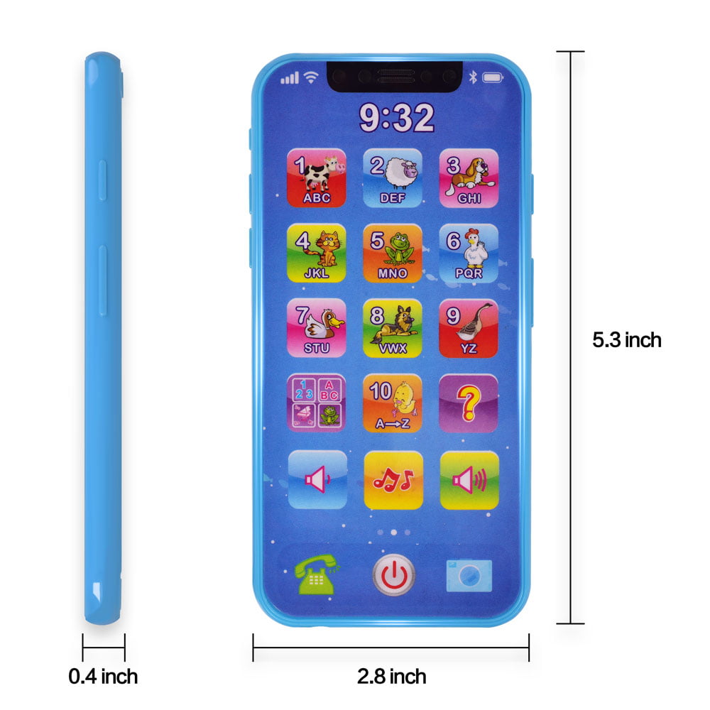 KIDS MUSIC MOBILE PHONE CHILD CELL TOYS LEARNING FUNCTION LIGHT SOUND FUNCTION 