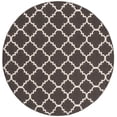thumbnail image 2 of Safavieh Dhurries Brad Geometric Area Rug, Brown/Ivory, 8' x 8' Round, 2 of 8