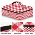 thumbnail image 2 of Iauyy Casserole Carrier for Hot Food Insulated Casserole Travel Carry Bag with Lid Food Warmer Bag for Party/Picnic,Red and White Checkered Pattern, 2 of 7