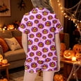 thumbnail image 6 of Kids Halloween Pajamas Size 5-6 Years Childrens Halloween Sleepwear Short Sleeve Top and Shorts Comfort Girls Pajama Set Pink, 6 of 6