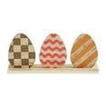 thumbnail image 3 of VHC Brands Bunny Hop MDF 3 Painted Eggs w/Base 5.5x12, Easter Decorations, Home and Table Decor, Spring and Easter Figurines, 3 of 4