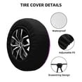 thumbnail image 2 of Naloa Purple Black Buffalo Plaid PVC Leather Spare Tire Wheel Cover for Car Truck SUV Camper Trailer Universal Fit many size16 inch, 2 of 6
