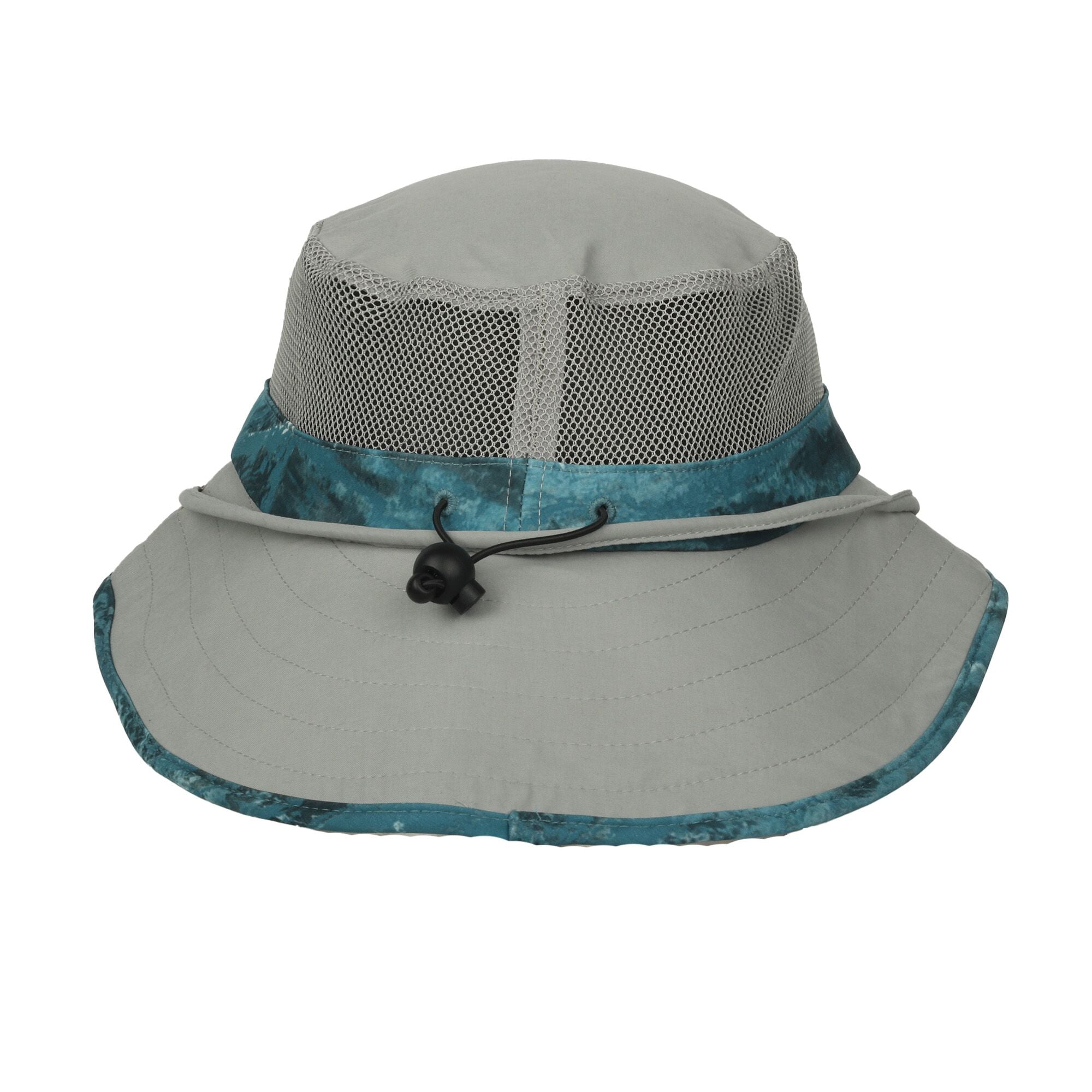 Realtree Adult Gray Wide Brim Boonie Sun Hat, Mesh Crown, Realtree Aspect Calypso Camo Brim and Band