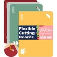 thumbnail image 1 of EparÃ© Extra Thick Flexible Folding Cutting Boards for Kitchen - Set of 4 Hangable & BPA Free Large Chopping & Cutting Mats for Cooking â€“ Non Slip Cutting Sheets for Kitchen, 1 of 4