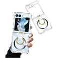 thumbnail image 2 of Ring Kickstand Magnetic Case for Samsung Galaxy Z Flip 6 5 4 5G Compatible with Magsafe,Shockproof Transparent Anti-Yellow for Women Men  Cover (Clear,for Samsung Z Flip 6), 2 of 8
