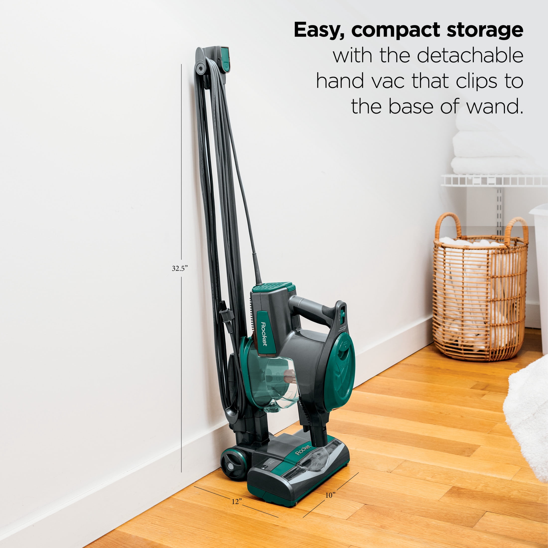 Shark Corded Stick Vacuum, Carpet and Hardfloors, Pet Friendly, Removable Handheld, CS110EM Green/Gray