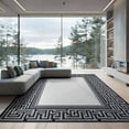 thumbnail image 2 of ODIKA 8'x10' Washable Area Rug Greek Bordered Key Meander Frame Mythology Border Interlocking for King Size Bedroom Under Bed, Master Suite, Non-Shedding, Easy Care, 2 of 7