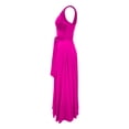 thumbnail image 4 of Afdoent Women's Dresses Elegant Asymmetrical Neckline Casual Dress For Sleeveless Flowy Swing Waistband Summer Dress Beach Vacation Clothes, 4 of 7