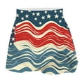thumbnail image 3 of Wiyuqeen Women's American Flag Skort 4th of July Athletic Skort High Waist Casual Mini Golf Skirts American Flag Skorts, 3 of 5