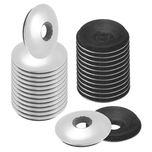 Paquete de 80 arandelas de goma selladoras EPDM, arandelas de goma de neopreno de acero inoxidable 304 de 1/4" x 3/4"OD para tornillos/máquinas/barcos/techos