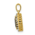 thumbnail image 2 of Finest Gold 14K Yellow Gold Diamond & Oval 1.30CT Sapphire Pendant, 2 of 3