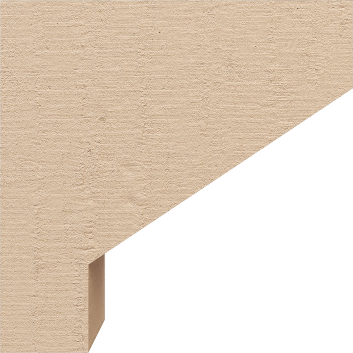 3"W x 6"D x 6"H Classic Clemmons Rough Cedar Woodgrain TimberThane Corbel, Primed Tan