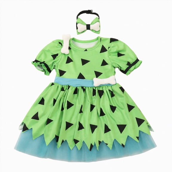 mgoYE Toddler Baby Girls Princess Halloween Outfit for Baby Girl Dress With Headband 6-12 Months