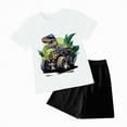 thumbnail image 1 of Curenmufel Pyjama d'Été pour Garçons Unisexe-Bébé à Manches Courtes Ensemble 2 Pcs Taille 6-7 (Blanc, 6-7 Ans), 1 of 4