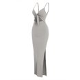 thumbnail image 1 of Vibrant V-Neck Cami Dress Sexy Cut Out Split Hem Sleeveless Flowy Essential, 1 of 14