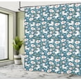 thumbnail image 4 of Ambesonne Unicorn Shower Curtain, Rainbow Pony Floral Art, 69"Wx84"L, Petrol Blue Multicolor, 4 of 4