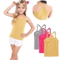thumbnail image 2 of GERsome 3 Pack Girls Tank Tops Toddler Kids Cotton Undershirts Sleeveless Summer T Shirts Soft Round Neck Tank Tops, Sizes 3-4 Years, 2 of 9