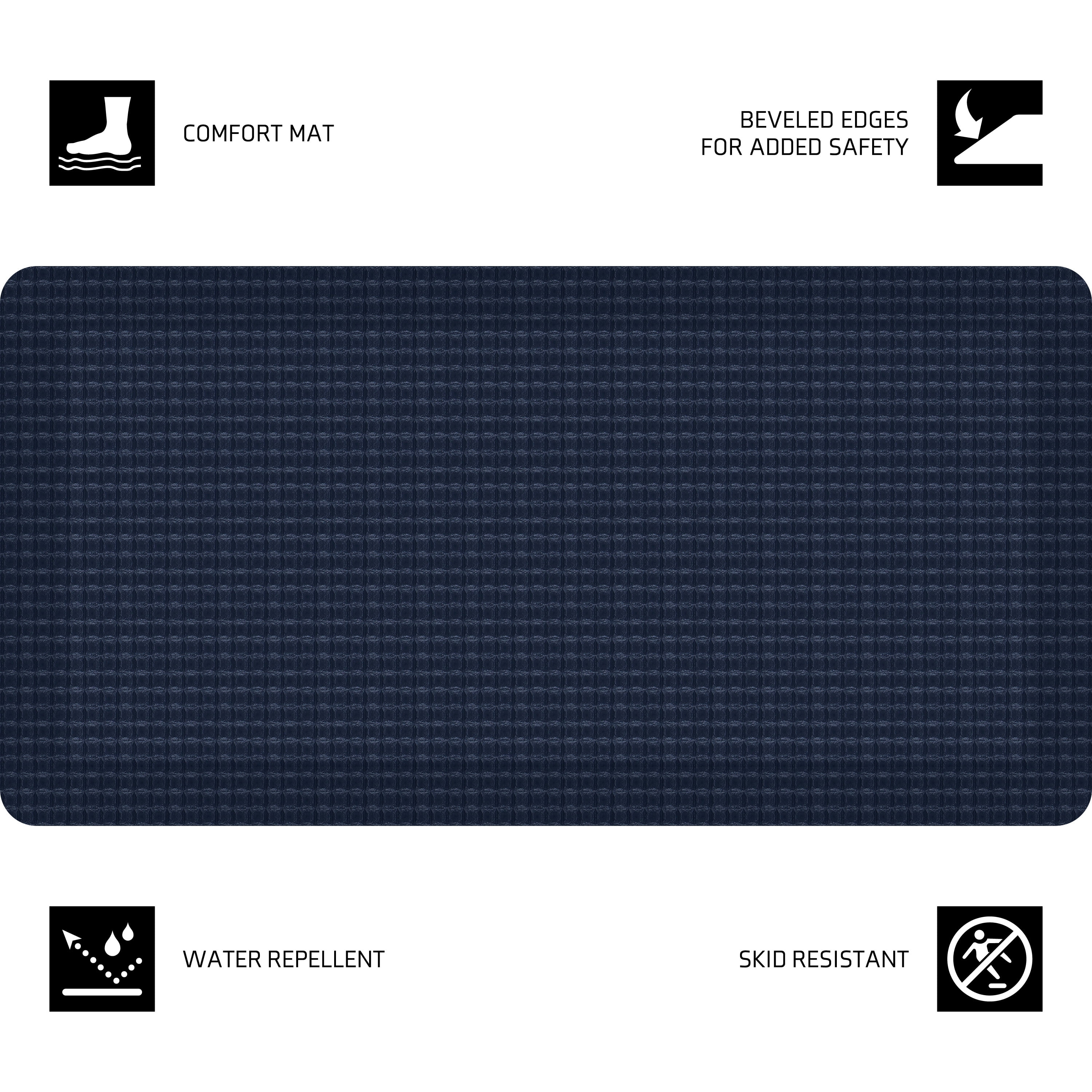 Better Homes & Gardens Gel Comfort Kayla Collection Blue Cove 20" x 39" Anti-Fatigue Kitchen Mat