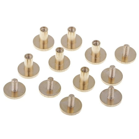 

6 Set of Leather Rivets Rivets for Leather Craft Repairing Decoration - Brass 8mm