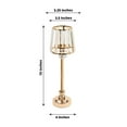 thumbnail image 4 of Balsa Circle 2 Gold 15" Metal Votive Candle Holders Clear Crystal Glass Lamp Shade Party Events Decorations, 4 of 8