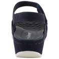 thumbnail image 3 of Flexus Women's MESHON Quarter Strap Wedge Sandals Navy EU 39 / US 8.5, 3 of 5