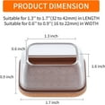 thumbnail image 4 of 16 PCS Rectangle Clear Silicone Chair Leg Floor Protectors with Felt, Rectangle Chair Leg Caps, Chair Leg Covers Cups for Chair Table Desk, Anti- Scratches and No Noise, Fit L :1.3-1.7", W: 0.6-0.9", 4 of 7